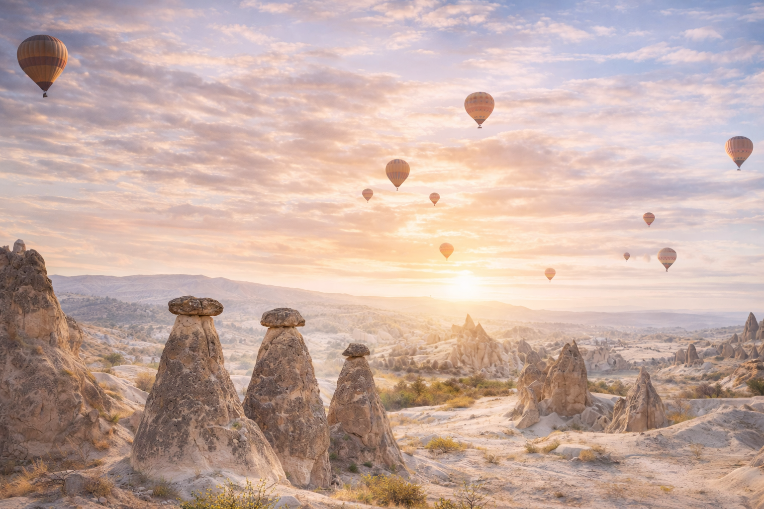 Kapadokya manzarası